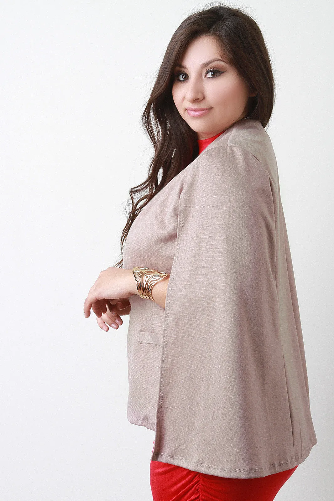 Batwing Open Front Blazer