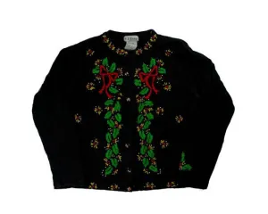 Bows And Vines-Small Christmas Sweater