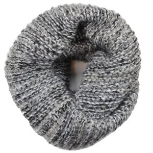 Chunky Knit Infinity Muffler - Black