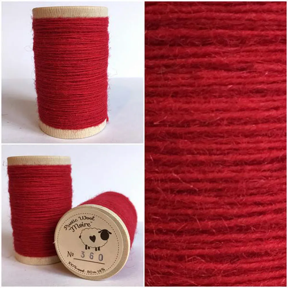 CRIMSON RED Hand Dyed Fat QUARTER Wool Fabric for Wool Applique and Rug Hooking