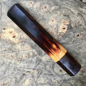 Custom Japanese Knife Handle - burnt osage orange