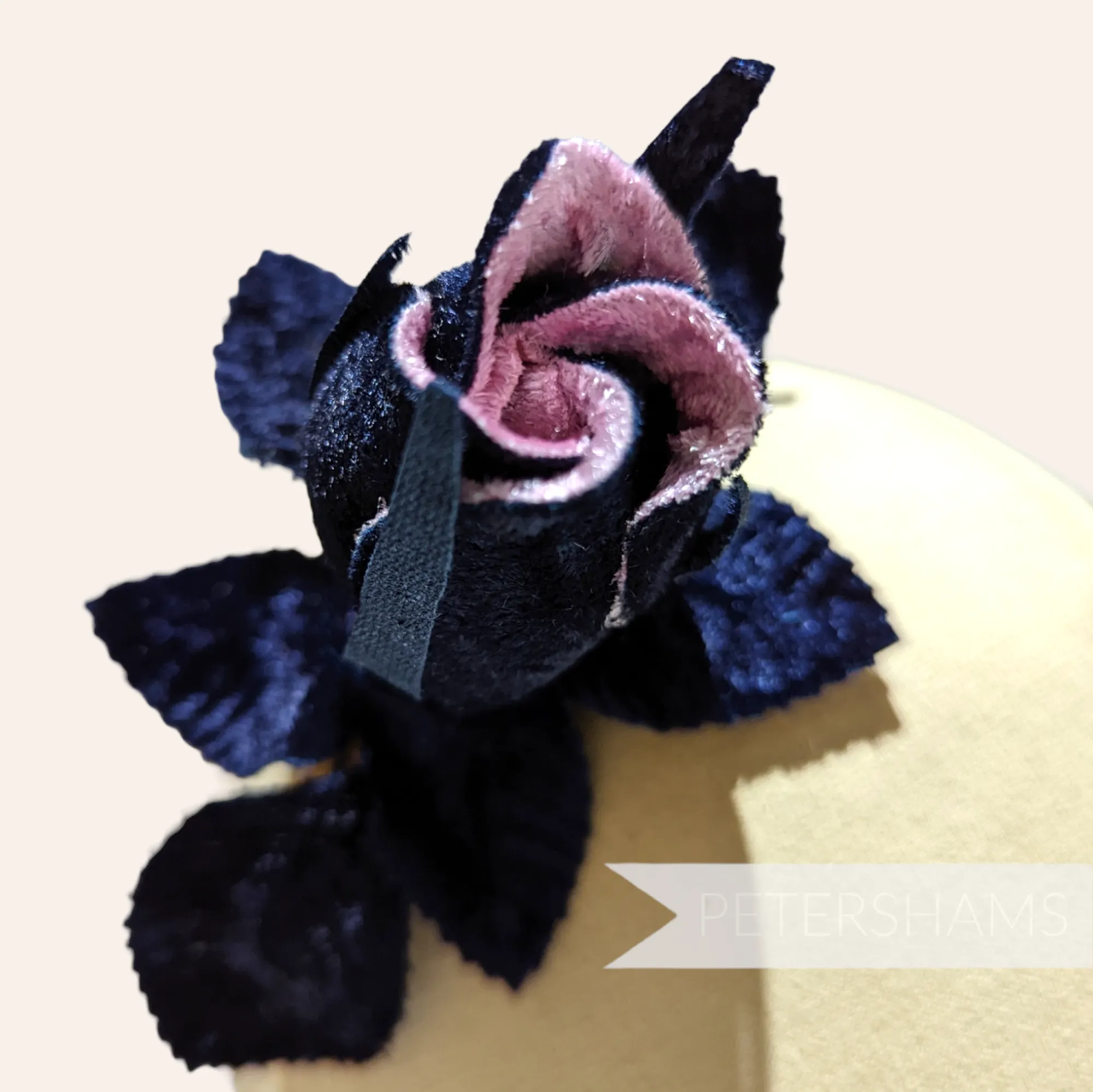 'Delia' Two-tone Velvet Rosebud Millinery Hat Mount