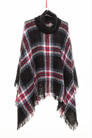 di firenze Cozy Checkered Poncho