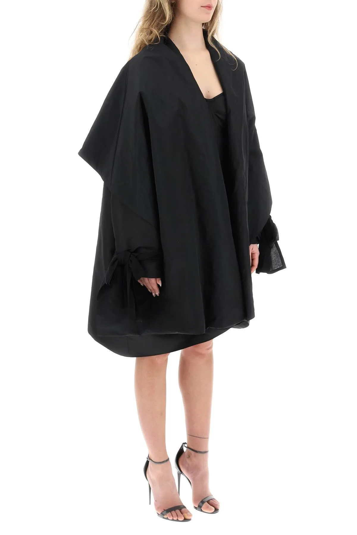 Dolce & gabbana moiré and taffeta cape