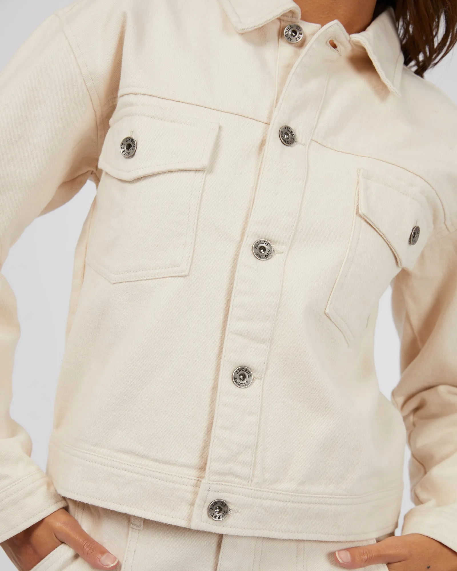 Dove Cropped Jacket Beige