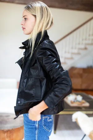 Emerson Fry Black Leather Biker Jacket