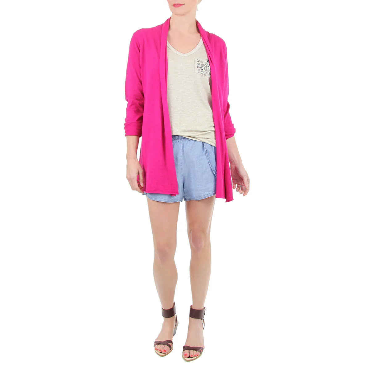 Essential Cardigan - Hot Pink