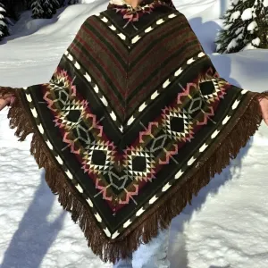 Handmade Wool Poncho for Youth (1)