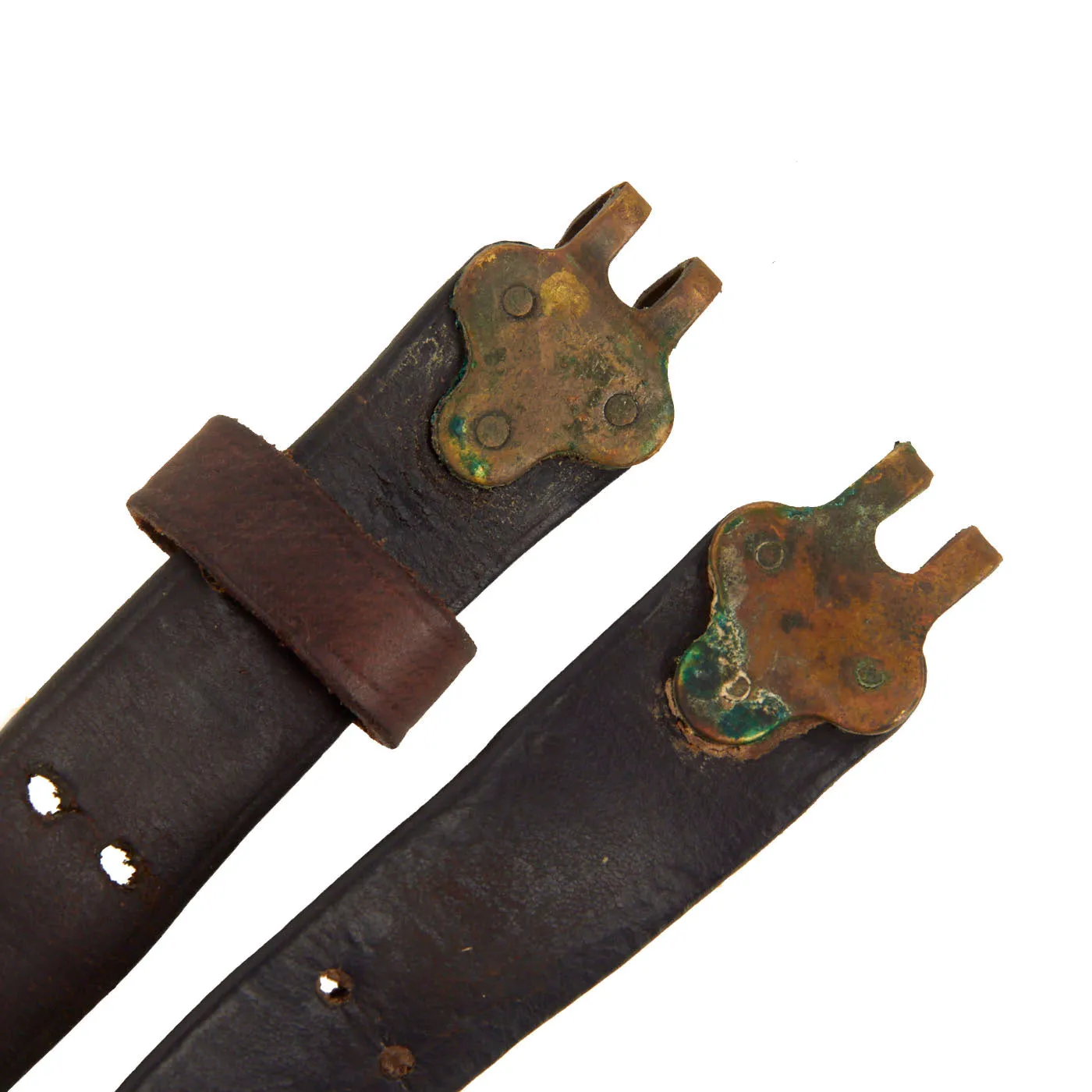 Original U.S. WWII M1907 Pattern Leather Sling With Brass Hardware