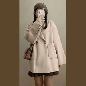 Thickened Wool Blend Coat