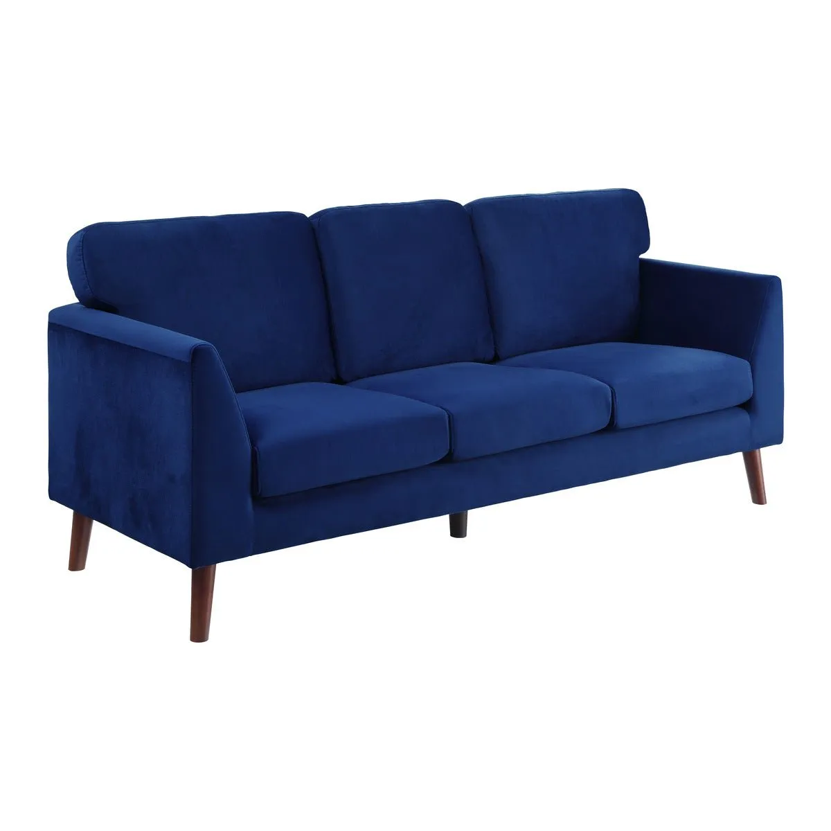 Tolley Collection Blue Velvet Fabric Sofa