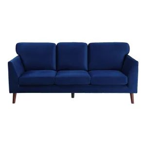 Tolley Collection Blue Velvet Fabric Sofa