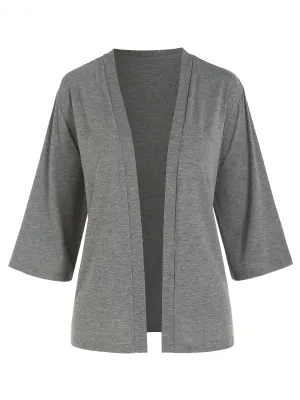 Womens Plus Size Open Front Thin Cardigan for Every Occasion